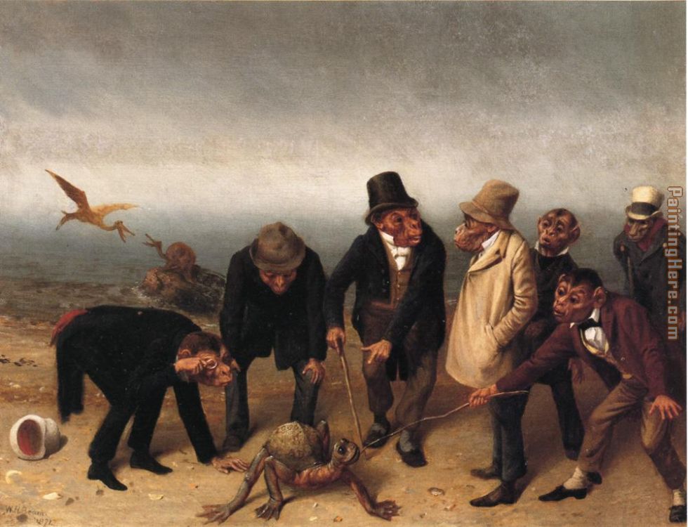 Discovery of Adam painting - William Holbrook Beard Discovery of Adam art painting